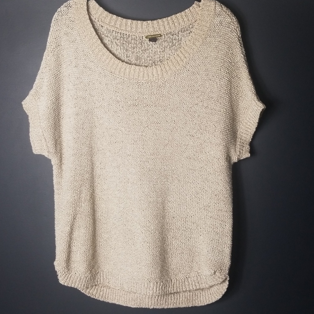 NWOT Dana Buchman tan crochet top size large